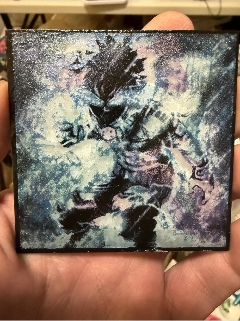 Blue and Purple Abstract Hero Canvas Wall Art